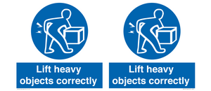 Lift heavy objects correctly